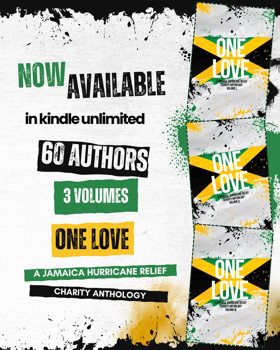 🇯🇲 60+ Romance Authors have come together to share ONE LOVE—a charity anthology available in three volumes that celebrates love and hope with 100% of the proceeds contributing to Hurricane Melissa.

books2read.com/OneLoveVol1

books2read.com/OneLoveVol2

books2read.com/OneLoveVol3