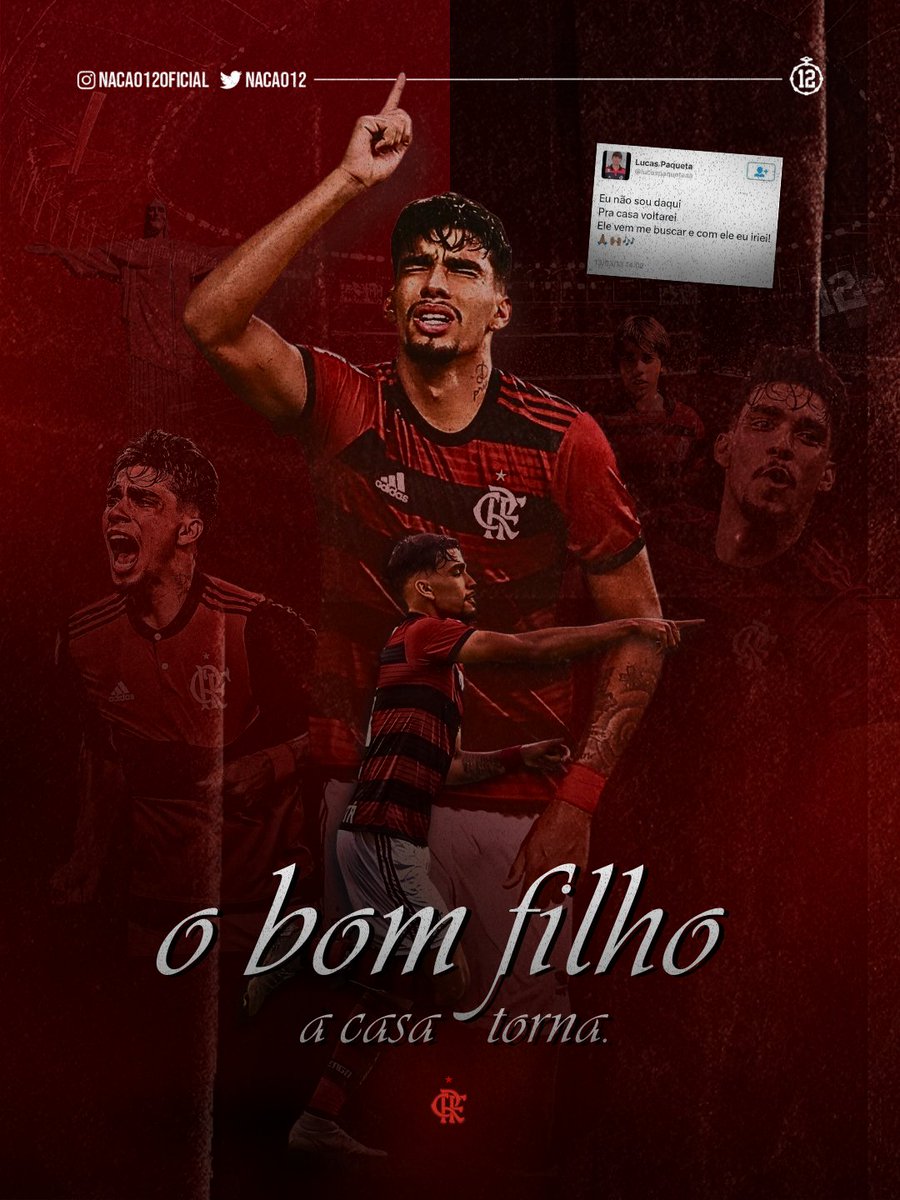 BOM FILHO A CASA TORNA!

É com imensa alegria que damos as boas-vindas ao cria do Ninho, Lucas Paquetá! De volta ao lugar onde tudo começou. O ninho é sua raiz, o Flamengo é a sua casa. Jogaremos juntos, <a href="/LucasPaqueta97/">Lucas Paquetá</a>! 

#Nação12
#Nadanospara
#Flamengo
#Paquetá