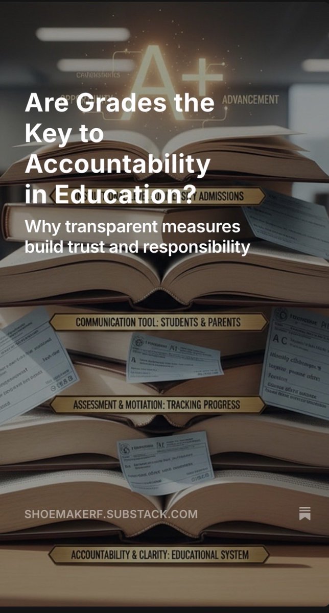 The importance of grading and accountability. shoemakerf.substack.com/p/are-grades-t…
#education #teaching