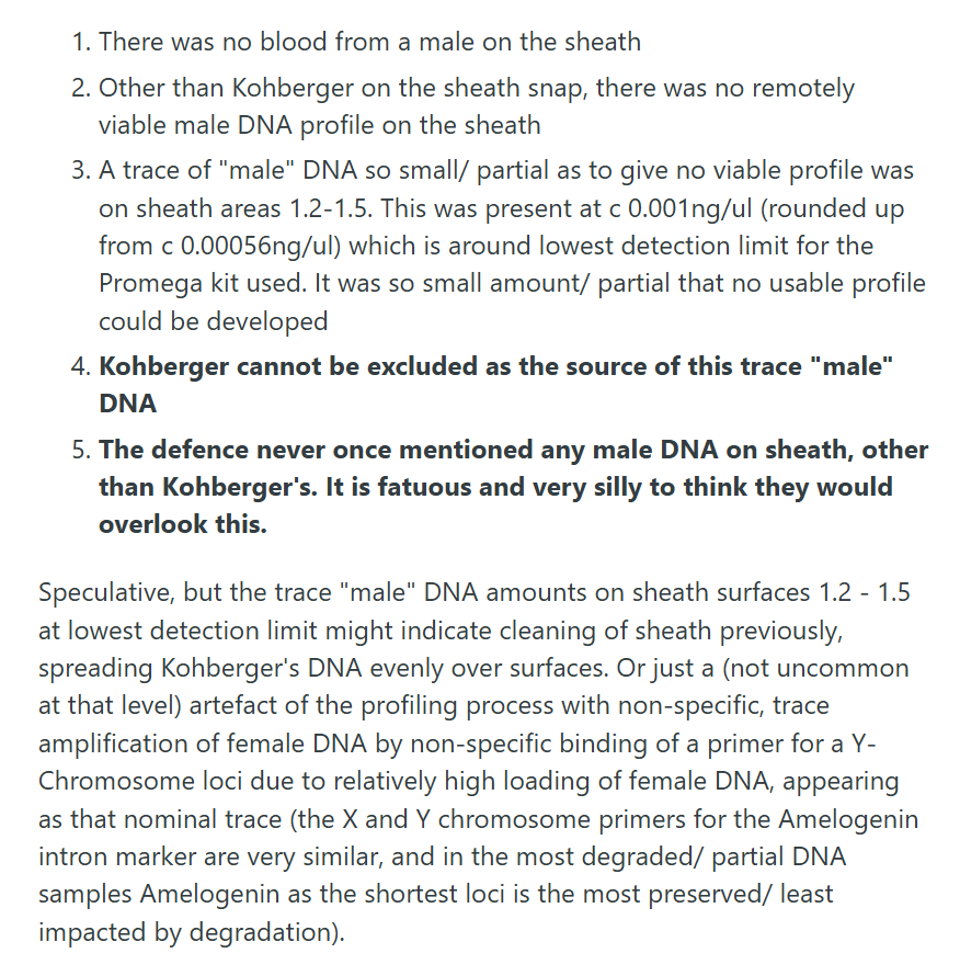LowFlyingDonut's tweet photo. @HowardBlum @AirMailWeekly @MJLnews @aronberg "An error does not become a mistake until you refuse to correct it." — Orlando Battista
There was no viable male DNA on the knife sheath other than Bryan Kohberger's. #idaho4 https://t.co/jRyXJrL5Nj
