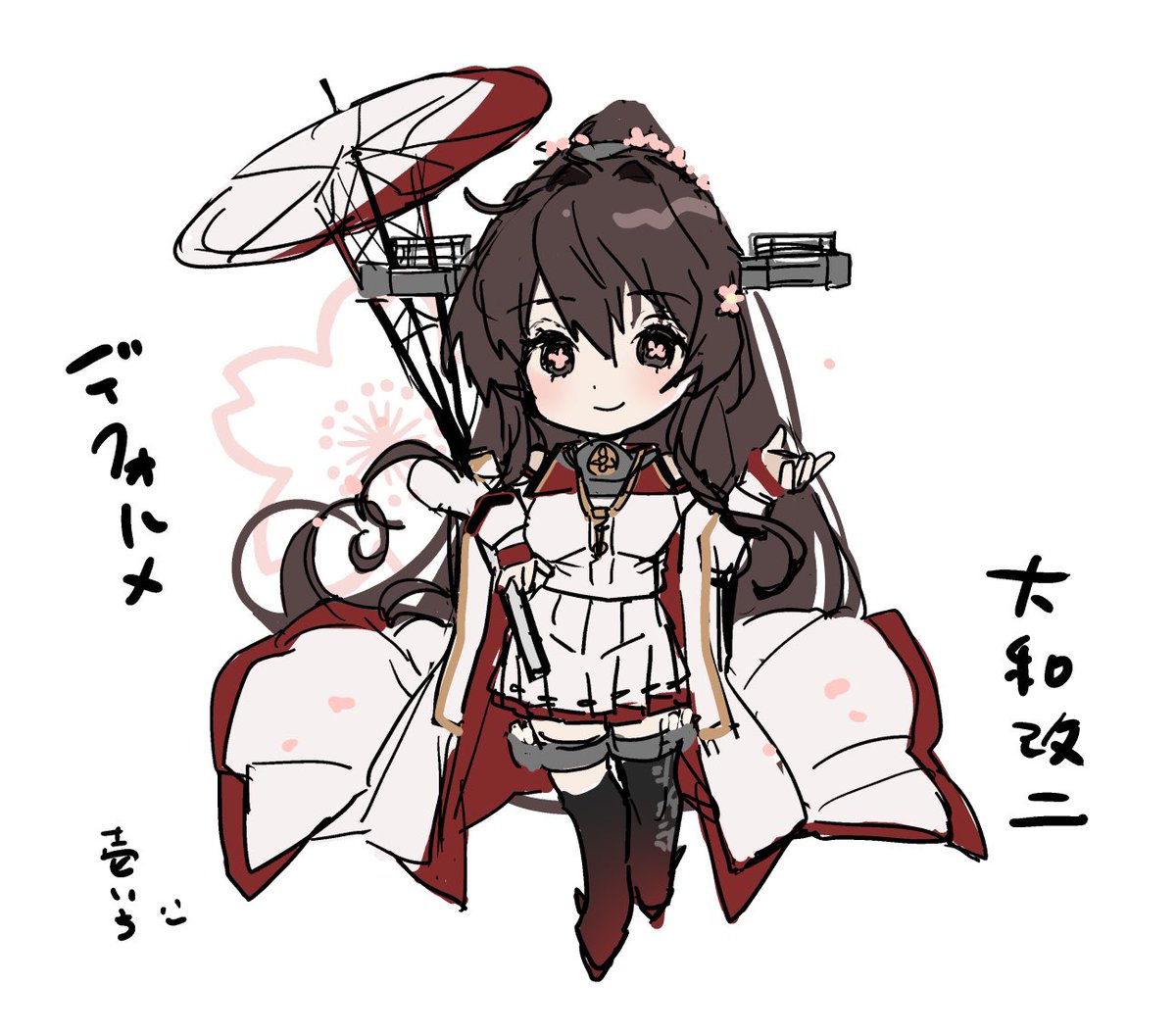 デフォルメも練ってみたラフ 