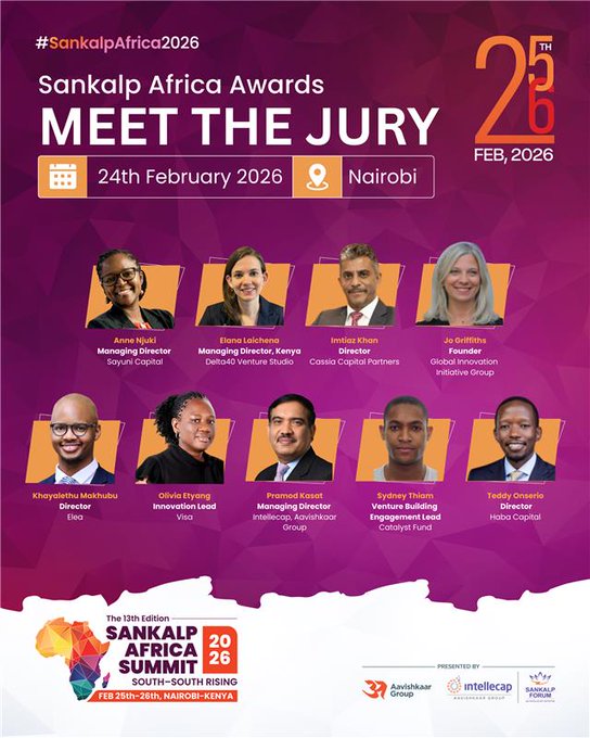 IntellecapTweet's tweet photo. Meet the Sankalp Jury for #SankalpAfricaSummit — leaders backing entrepreneurs building real impact across the Global South.
Register for the Sankalp Africa Summit here https://t.co/vH1H2IU0nh
#SankalpJury #ImpactLeaders #GlobalSouth #SankalpAfrica2026 https://t.co/26esK2x7nI