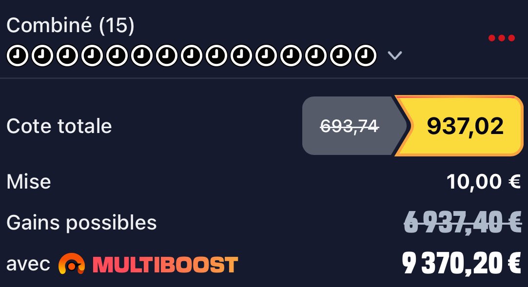 LPronosL's tweet image. 🚨 𝗟’𝗨𝗟𝗧𝗥𝗔 𝗠𝗢𝗥𝗧𝗔𝗟 𝗖𝗢𝗠𝗕𝗢 𝗦𝗣𝗘́𝗖𝗜𝗔𝗟 𝗟𝗜𝗚𝗨𝗘 𝗗𝗘𝗦 𝗖𝗛𝗔𝗠𝗣𝗜𝗢𝗡𝗦 𝗘𝗦𝗧 𝗣𝗥𝗘̂𝗧 ! 🏆😍

📊 @𝟵𝟯𝟳.𝟬𝟮 🤯🤯💥💥

𝗢𝗡 𝗬 𝗩𝗔 ? 👀🚀

𝗔𝗟𝗟𝗘𝗭 𝟱𝟬 𝗥𝗧 ♻️ &amp;amp; 𝟯𝟬𝟬 ❤️ 𝗣𝗢𝗨𝗥 𝗟𝗔 𝗖𝗢𝗧𝗘 𝗗𝗘 𝗕𝗢𝗘𝗨𝗙 𝗗𝗨 𝗦𝗢𝗜𝗥 ! 🥩…