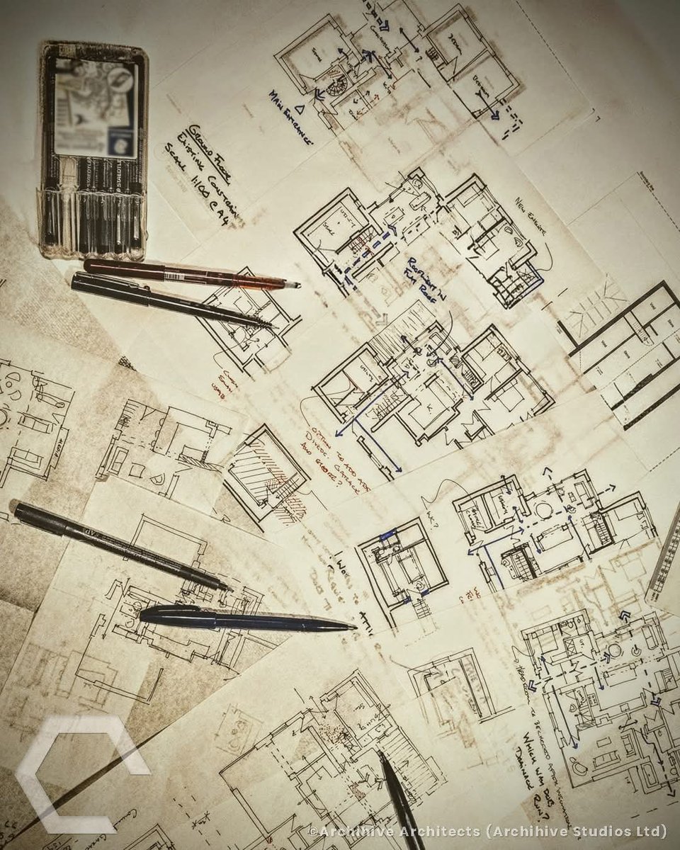 ArchihiveStudio's tweet photo. ✍️ Technology is great, but nothing beats pen and paper! ✍️

A client recently asked us: "Do you still do drawings by hand?"

 Absolutely, and we do it every day.

It is often the best way to get initial ideas and concepts down on paper whilst the ideas are flowing. https://t.co/948Wq58bWO