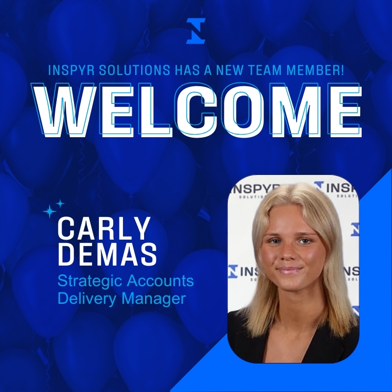 INSPYRSolution's tweet photo. Help us give a warm welcome to Carly Demas, who just joined INSPYR Solutions as a new Strategic Accounts Delivery Manager! 🎉

We’re thrilled to have her here and look forward to the great work she’ll do with our team.

Welcome aboard, Carly!

#INSPYRculture #Welcome #NewHire https://t.co/P8NIu6KKFe