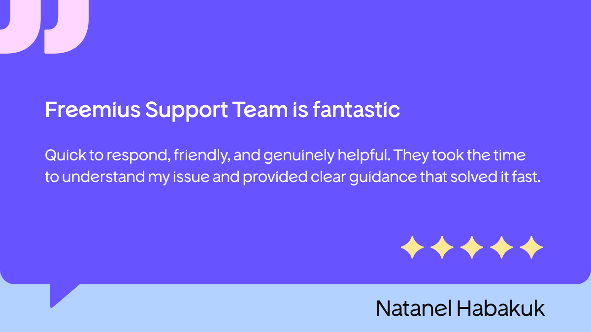 Support isn’t a department.
It’s part of the product.

When software makers need help, they don’t need tickets and templates.

They need answers. Fast. Human. Clear.

That’s how we think about support at Freemius.