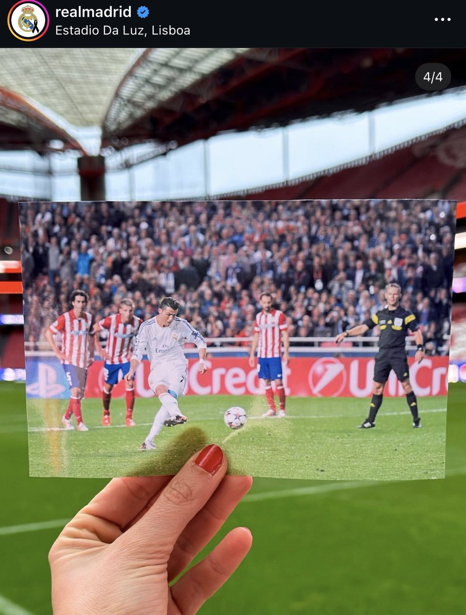 El Real Madrid subió HOY una foto en IG del gol de Cristiano Ronaldo en la final de Champions League de 2014. 🥹🥹🥹