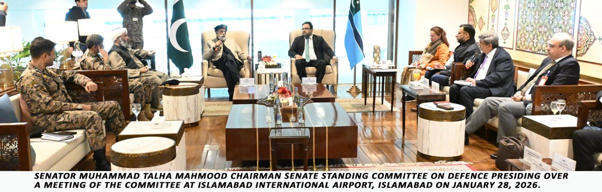 SenatePakistan's tweet photo. Senate Standing Committee on Defence under Chairmanship of Senator Talha Mehmood conducted on-ground inspection of Islamabad International Airport; reviews infrastructure readiness, passenger facilitation, operational efficiency, & security arrangements🇵🇰
@senatorMtalha
#IIAP https://t.co/Wqblm9uLiB
