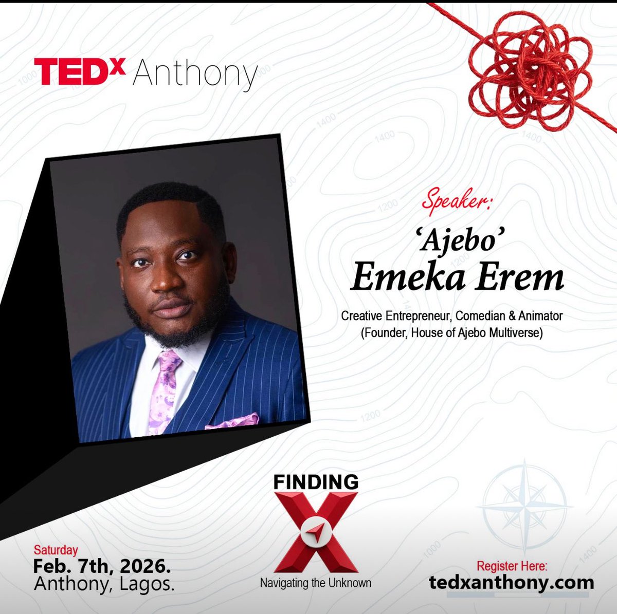 HouseOfAjebo's tweet photo. I will be speaking at TEDx Anthony on the 7th of February 2026. It’s been a journey building the House of Ajebo Multiverse. The Vision, the resilience, the consistency; Our loses and our wins. It’ll be my pleasure to share my story with you. https://t.co/nTo5aFXow0