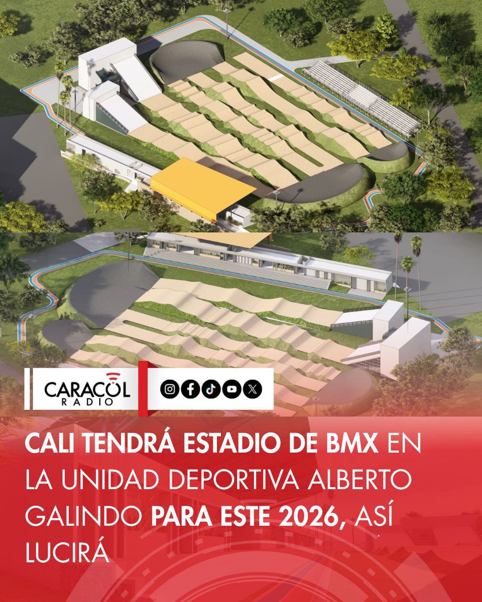 ➡️#Deportes🚴‍♀️ | La nueva pista de BMX  en #Cali, se convertirá en la mejor del país y en un referente para esta disciplina a nivel nacional e internacional. 

<<<<Contara con 400 metros lineales de recorrido.