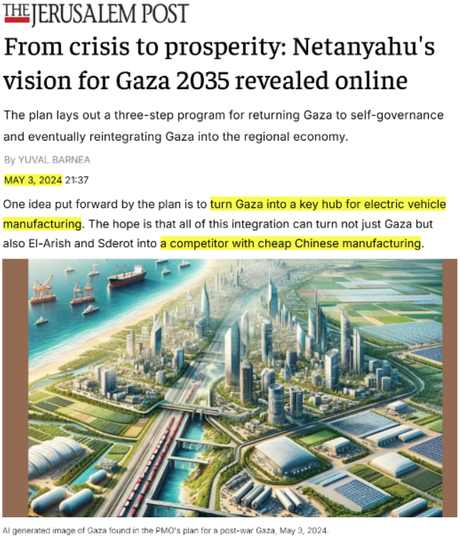gracejoy1011's tweet photo. @DollarVigilante What did Z say at 56:17 "can't build a NWO out of wars: Only ____ create real order"?

Images: 
1. Ivanka, WEF YGL, 2015;
2. Solari's surveillance Trojan Horse cartoon;
3. Gaza 2035, EV manufacturer;
4. Jared's Affinity buys into Shlomo Auto, mostly EVs. https://t.co/a58yFFWKEV