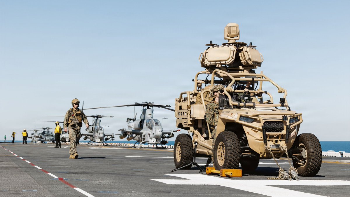 U.S. Marines with the 11th MEU scan for small unmanned aircraft systems ...