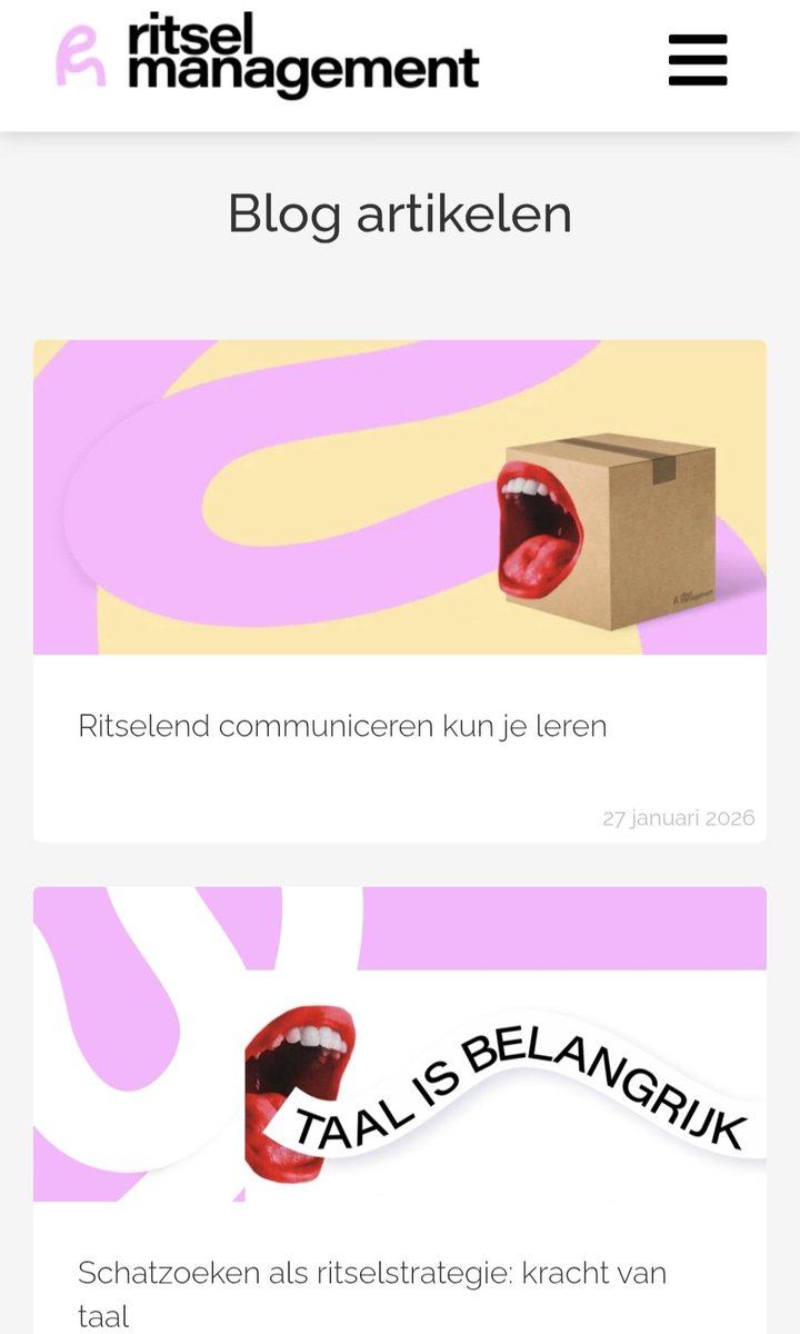 Op mijn website zijn vanaf nu ook regelmatig blogs te vinden gekoppeld aan het gedachtengoed van Ritselmanagement natuurlijk! ✍️
De eerste 5 blogs vind je hier alvast lnkd.in/ehq-nDVf.

Neem eens een kijkje en volg me voor nieuwe blogs in de toekomst! 👀

#Ritselmanagement