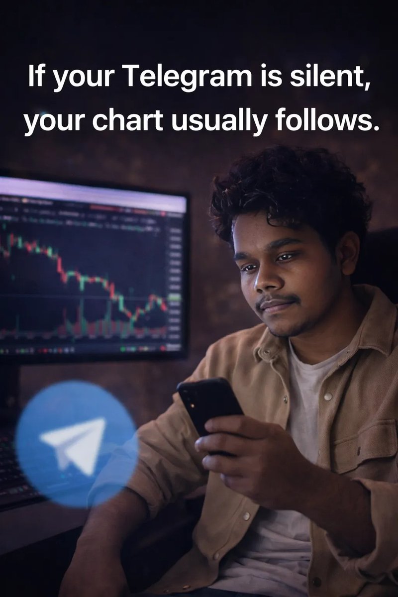 If your Telegram is silent, your chart usually follows📉📉 #Crypto #web3