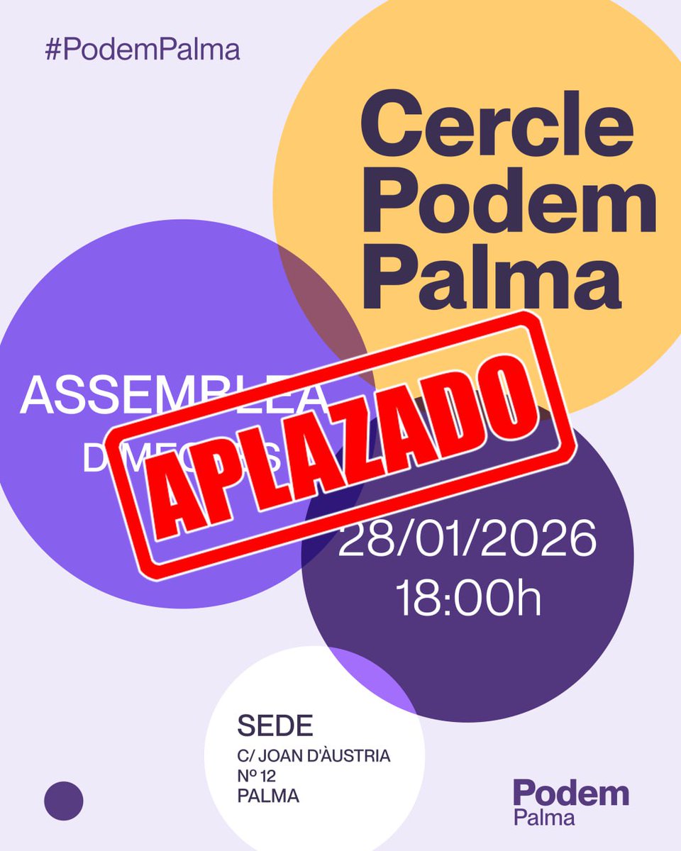 CerclePalma's tweet photo. Suspendida la asamblea por el temporal https://t.co/TqgEbwRvj6