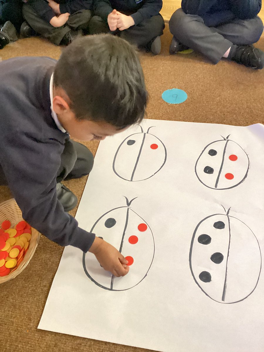EgremontEYFS's tweet photo. Exploring doubles using ladybirds! π We know that doubles is the same number twice! #EYFSMaths https://t.co/lJRDKl8Eqi