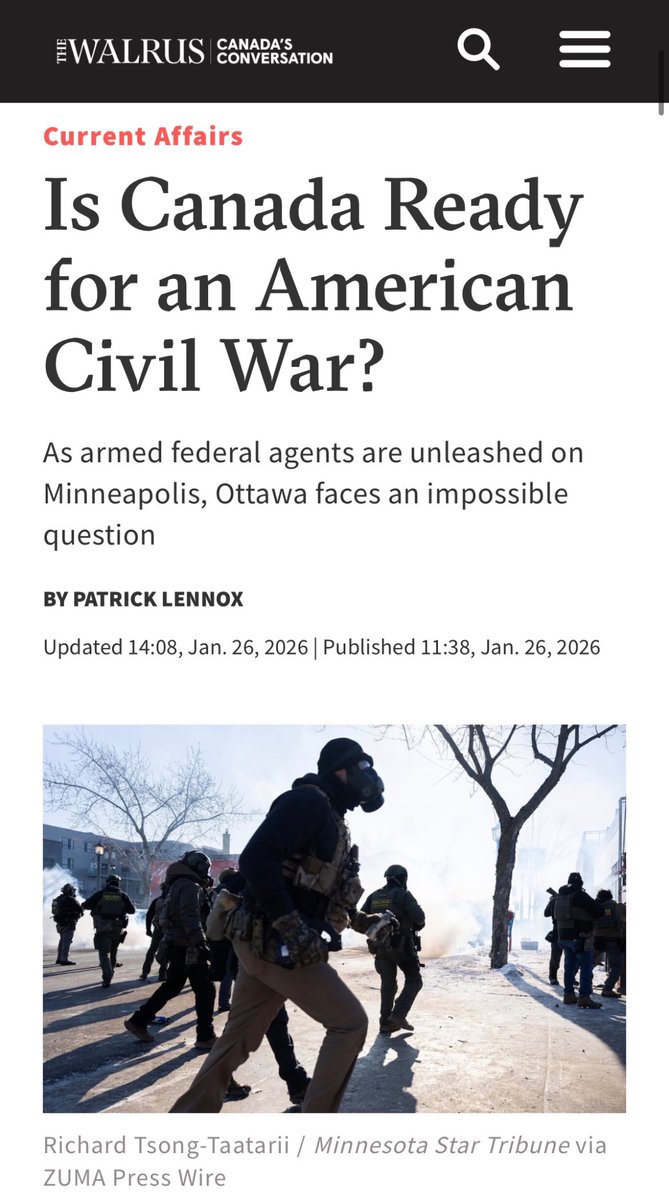 Is Canada ready for a US civil war? 

An essential conversation as the US crisis continues to spiral out of control. #cdnpoli