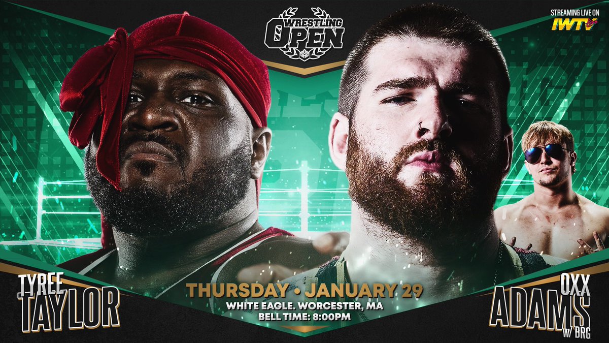WrestlingOpen's tweet image. THE BIG ONE

It’s been months in the making.

@T_Taylor347 vs. @TheOxxAdams 

This Thursday at the White Eagle!

🎟️: tinyurl.com/Open129Tix
or $10 at the door!
📺: @indiewrestling