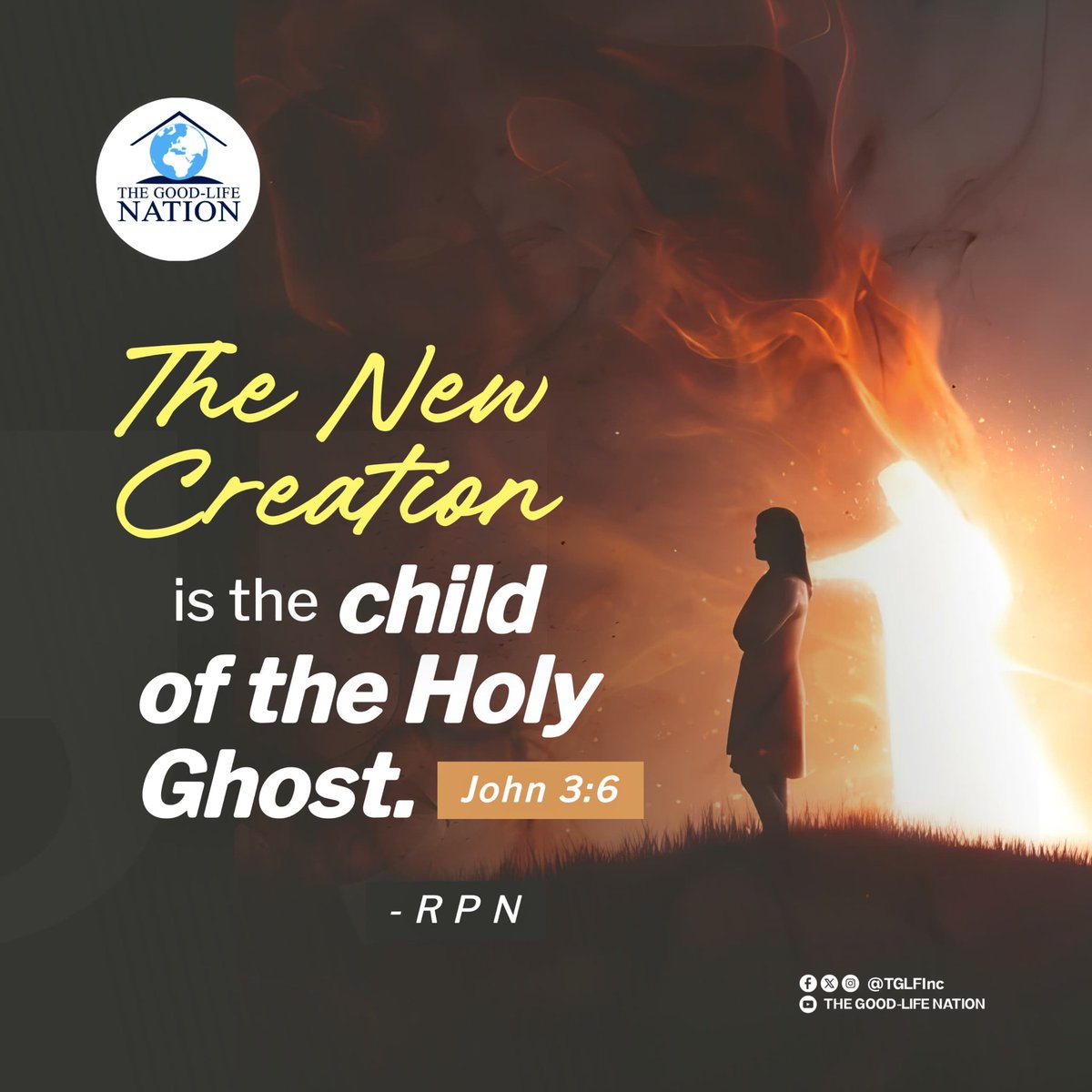 TGLFInc's tweet image. John 3:6
The New Creation is the child of the Holy Ghost. -RPN 

#RPN 

#APeopleCome