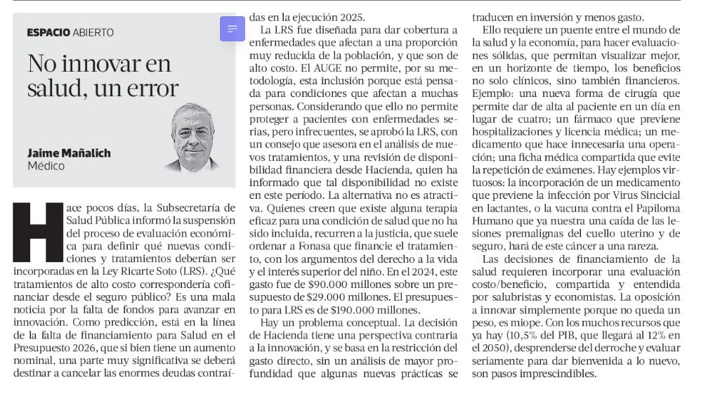 Jaime Mañalich tweet media