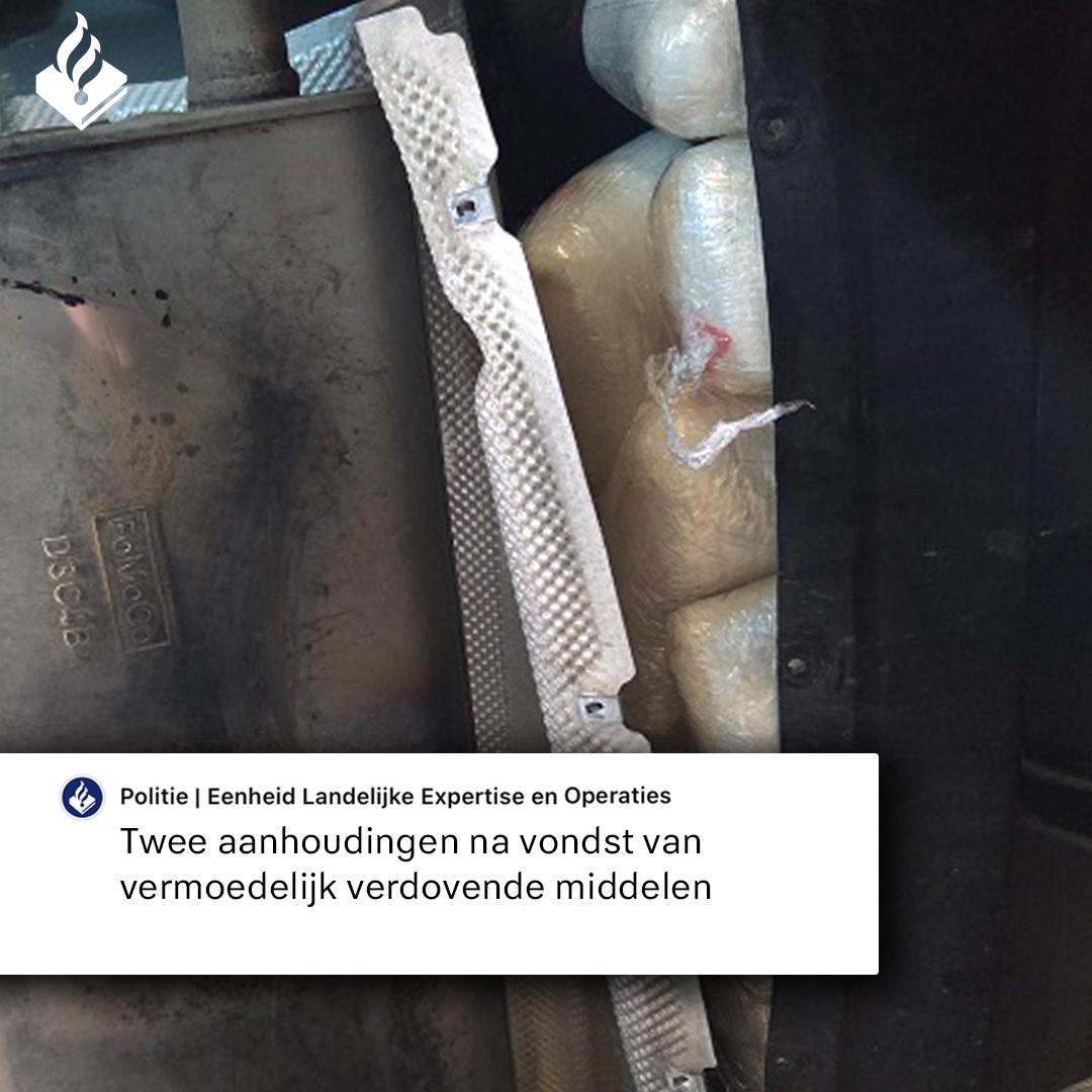 Vondst van wit poeder in huurauto in Breda