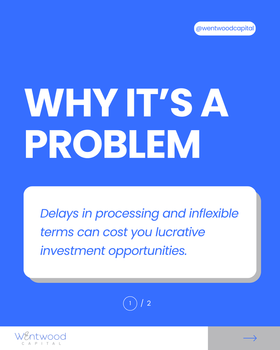 WentwoodCapital's tweet image. Slow approvals derail good deals. Delays, rigid terms, and drawn-out processes cost real opportunities. When timelines are tight, speed and adaptability matter. We help deals move forward—without unnecessary delays. #privatelending #realestatelending #fastclosing #wentwoodcapital