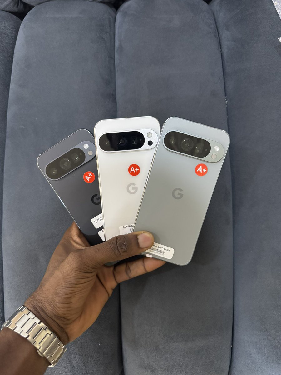 Uk used 

Google pixel 9 Pro 
Factory Unlocked 
Single Sim + eSIM 

256GB - N850,000( Porcelain &amp; Obsidian)

512GB - N900,000 ( Hazel )

Kindly call/Msg 
07082485091

PayPal || Arsenal || Chike || Paga || Turkey