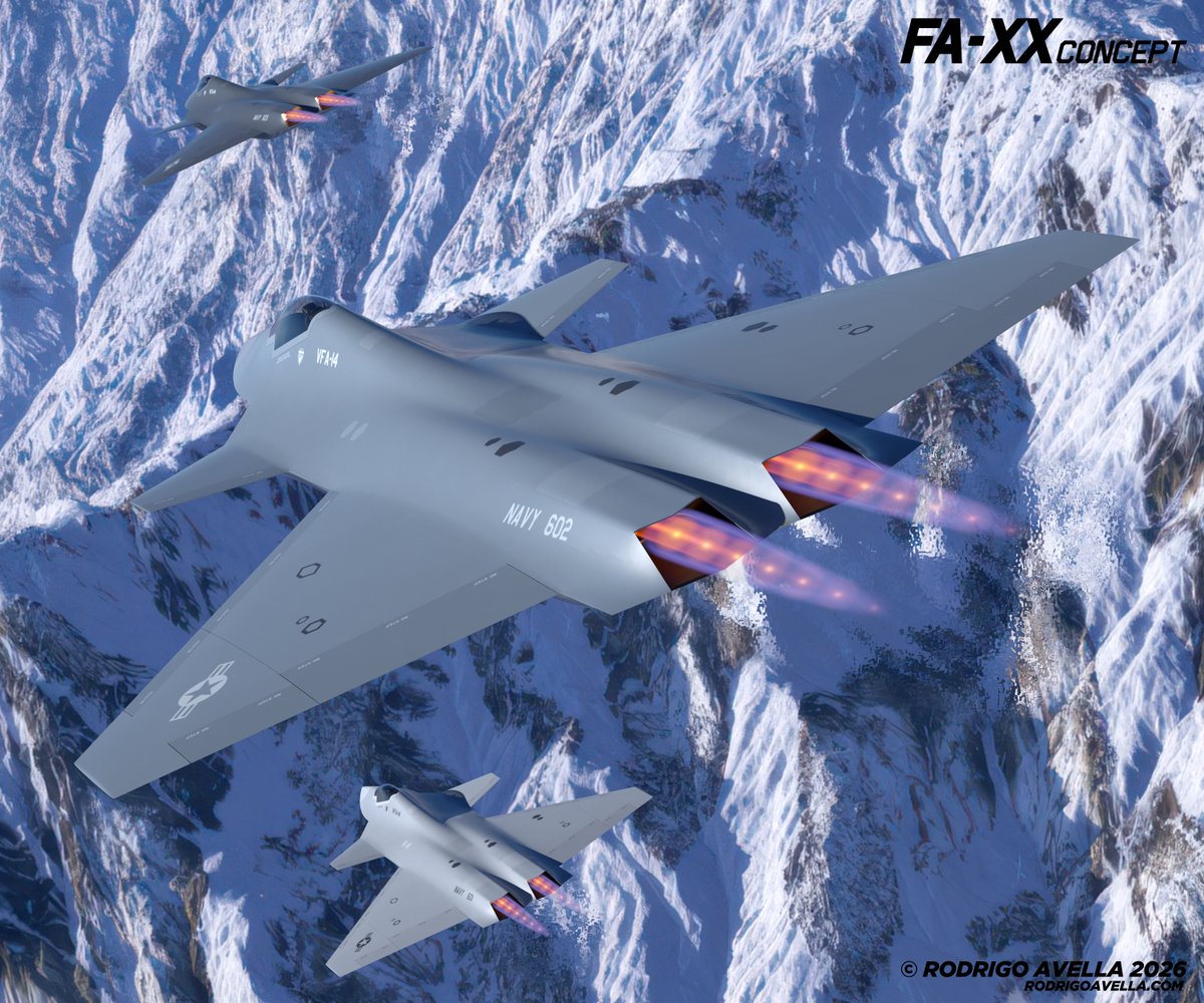 F/A-XX
Concept Sixth Generation Fighter
Next Generation Air Dominance
rodrigoavella.com
#sixthgenerationfighter #fx #faxx #ngad #conceptaircraft #airforce #usaf #navy #fighter #fighterjet #jet #jetfighter #supersonic #stealth #concept #sixthgeneration #uav #ucav #drone