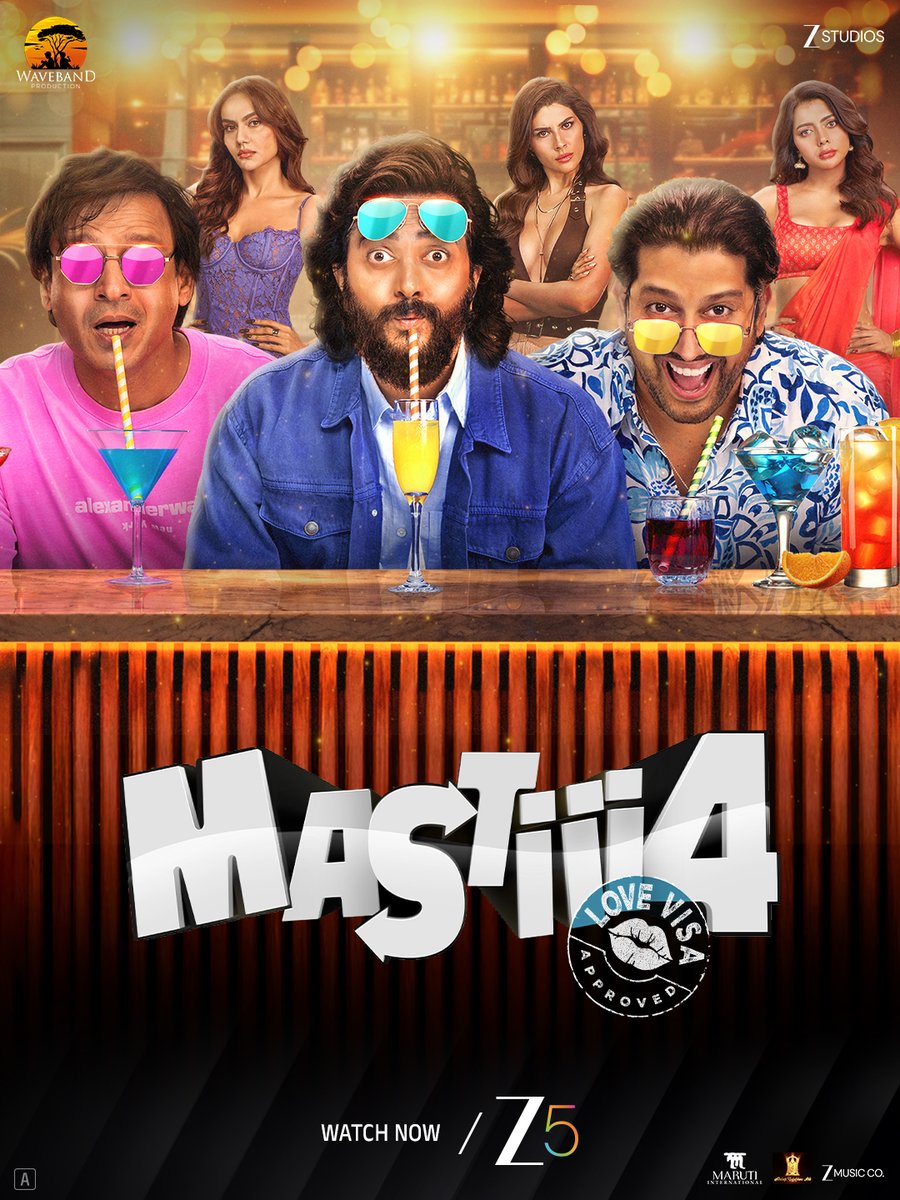 Zee5_Official's tweet photo. Dekhiye ek Love Visa boys ko kitne door tak le jaata hai! ✈️
#Mastiii4 streaming now, only on #ZEE5
#Mastiii4OnZEE5 https://t.co/vTEk9ChER7