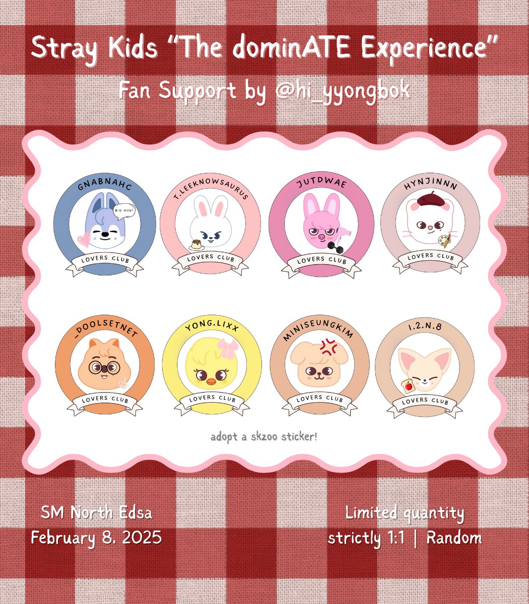 hi_yyongbok's tweet photo. ★🎸🎧⋆｡ °⋆Stray Kids The dominATE Experience
— a fan support by @hi_yyongbok 

⟡ like &amp; rt
⟡ trades ok ! 
⟡ loc tba
⟡ strictly 1:1 | very limited quantity
⟡ show proof on d-day

see you, stays~! ૮ ˶ᵔ ᵕ ᵔ˶ ა

#The_dominATE_Experience 
#dominATE https://t.co/xnEsFjgRte