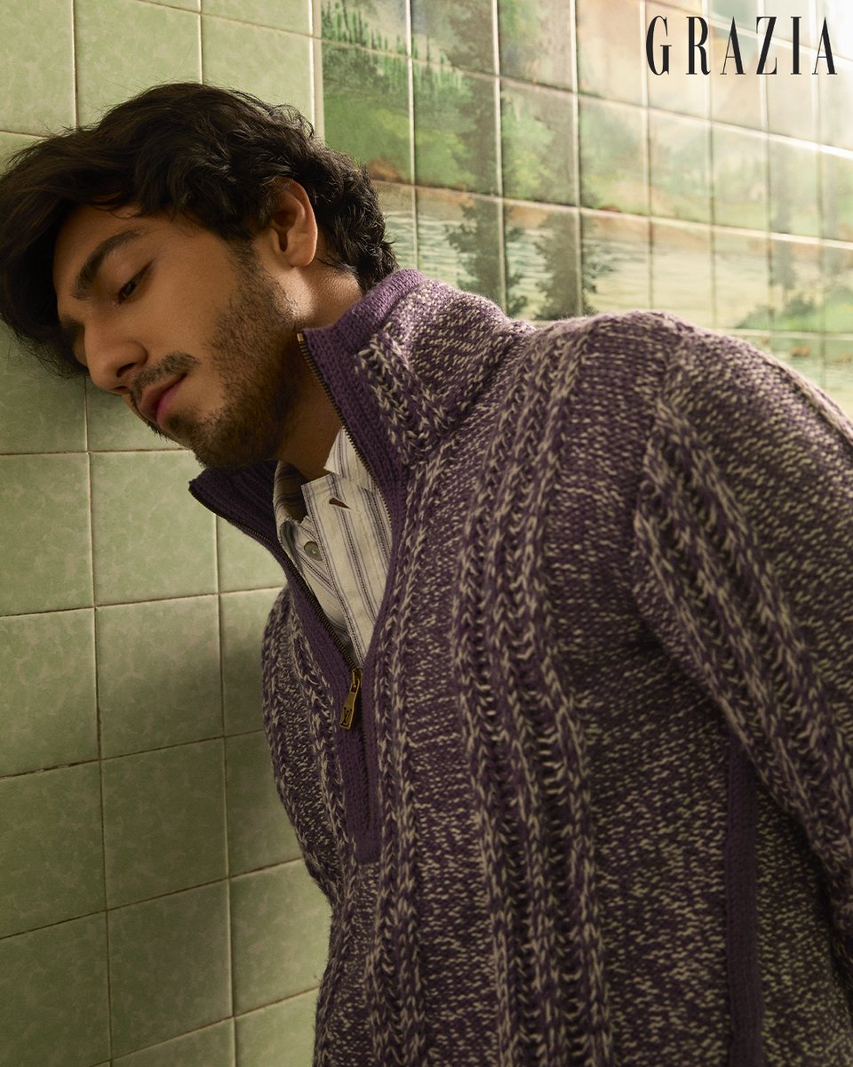 GraziaIndia's tweet photo. With his social media limited to promotions and milestones, Ahaan Panday knows people don’t quite know him yet, and he’s okay with that. “I’m a man of taste,” he says quietly, referring to his love for art, music, records, and the small rituals that ground him. As he prepares for his next action-romance with Ali Abbas Zafar, his focus remains unchanged. “I just want to work. I don’t want to be a non-working actor,” he says, driven less by noise and more by the simple act of showing up.

Ahaan is wearing a striped overshirt and jacquard sweater, both Louis Vuitton (@louisvuitton) 

Photographer: Keegan Joseph Crasto/ Public Butter 
Make-up: Stephen Jadhav
Hair: Team Hakim Aalim 
Styling Assistant: Vedica Vora

#GraziaIndia #JanuaryCover #2026 #2026Cover #AhaanPanday