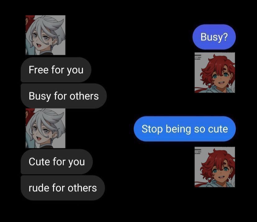 A usual conversation between her and her wife-husband.