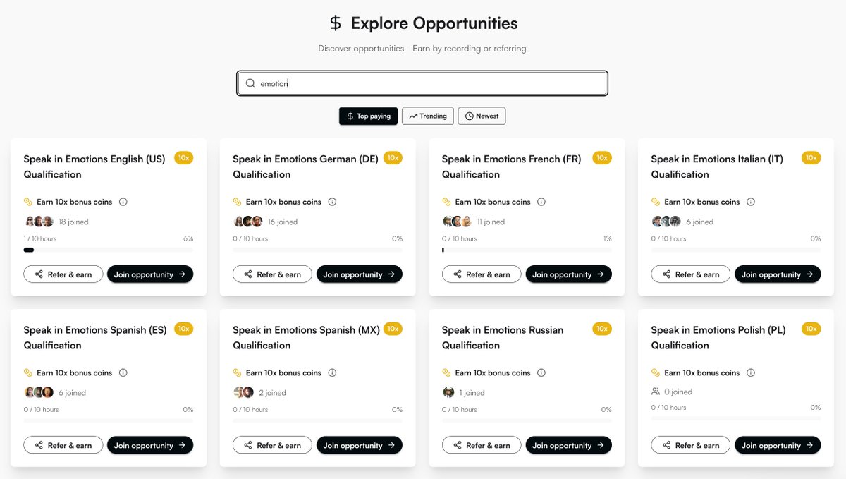 NEW | Voice AI Pre-Qualification Campaign 🚨

We’re launching a pre-qualification campaign for a top-tier AI lab focused on one thing:

Training AI to understand real human emotions.

This pre-qualification is the entry point to a high-reward, USDC-paid Voice AI campaign.

What