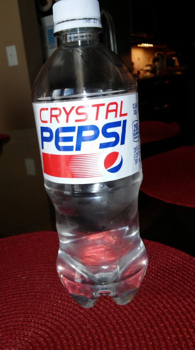 Hensellprzz's tweet photo. Dear @pepsi
Please bring the Crystal Pepsi back https://t.co/ntzZj6aqKf