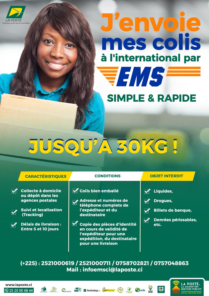 La Poste de Côte d'Ivoire tweet media
