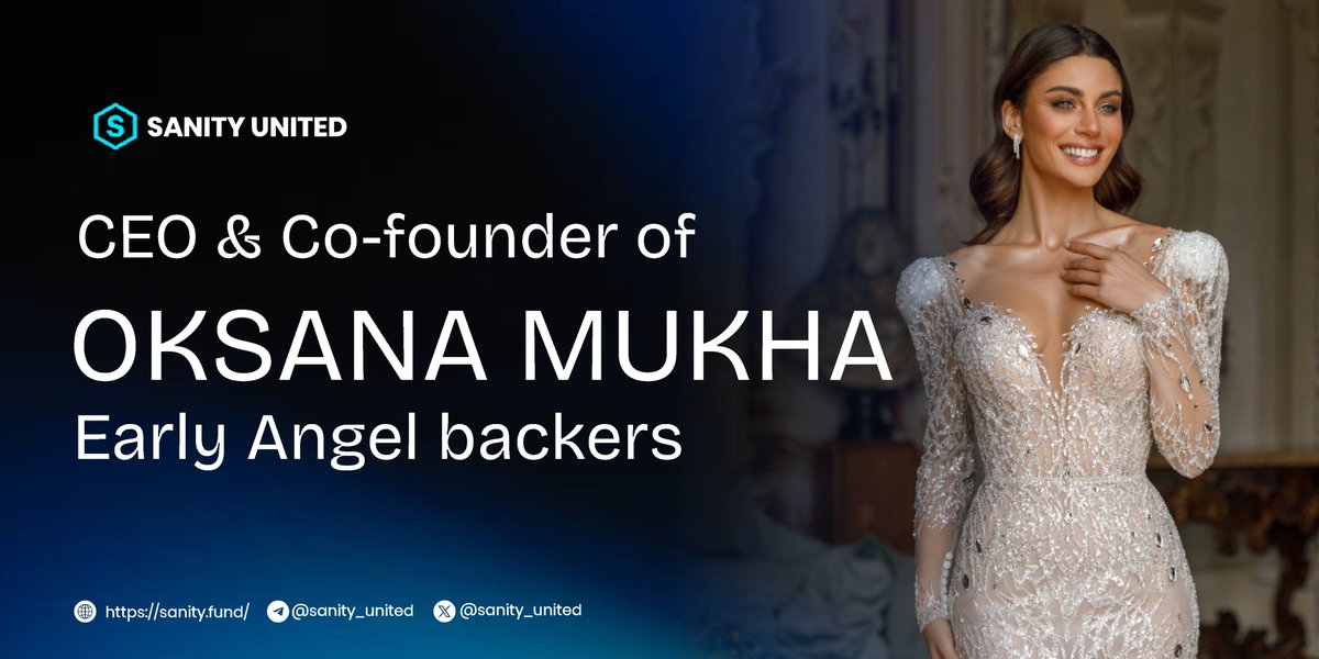 Proud to share a little side story from our cap table ⚡️

The CEO&amp;Co-founder of <a href="/OksanaMukha/">OKSANA MUKHA</a> is one of our angel backers.

Oksana Mukha a Ukrainian bridal and eveningwear house founded in 1991, with 30+ years behind it and presence in 60 countries.

What we respect most is the
