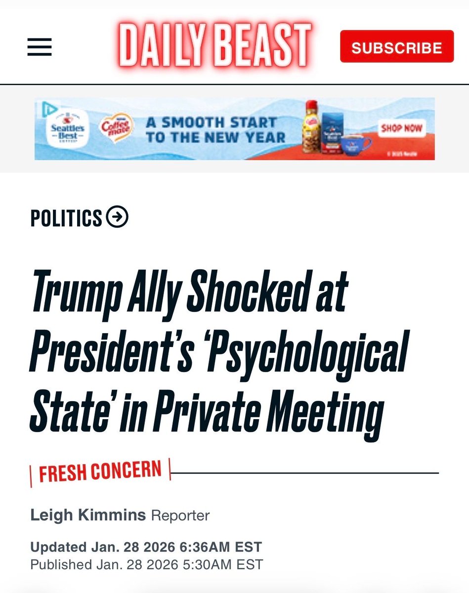 "A key European ally of Donald Trump said he was 'traumatized' by a meeting where the U.S. president’s 'psychological state' came across as 'dangerous,' according to diplomats with knowledge of the conversation who spoke to Politico ….  

"Robert Fico, the populist prime