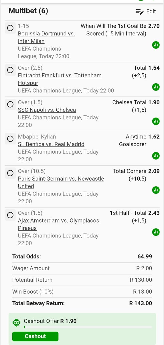 TypicalZuluMan's tweet photo. I just placed a bet with Betway. Tap here to copy my bet or search for this booking code in the Multi Bet betslip BW36995930 https://t.co/4jgKyddQUv https://t.co/fNNVO6Jsab