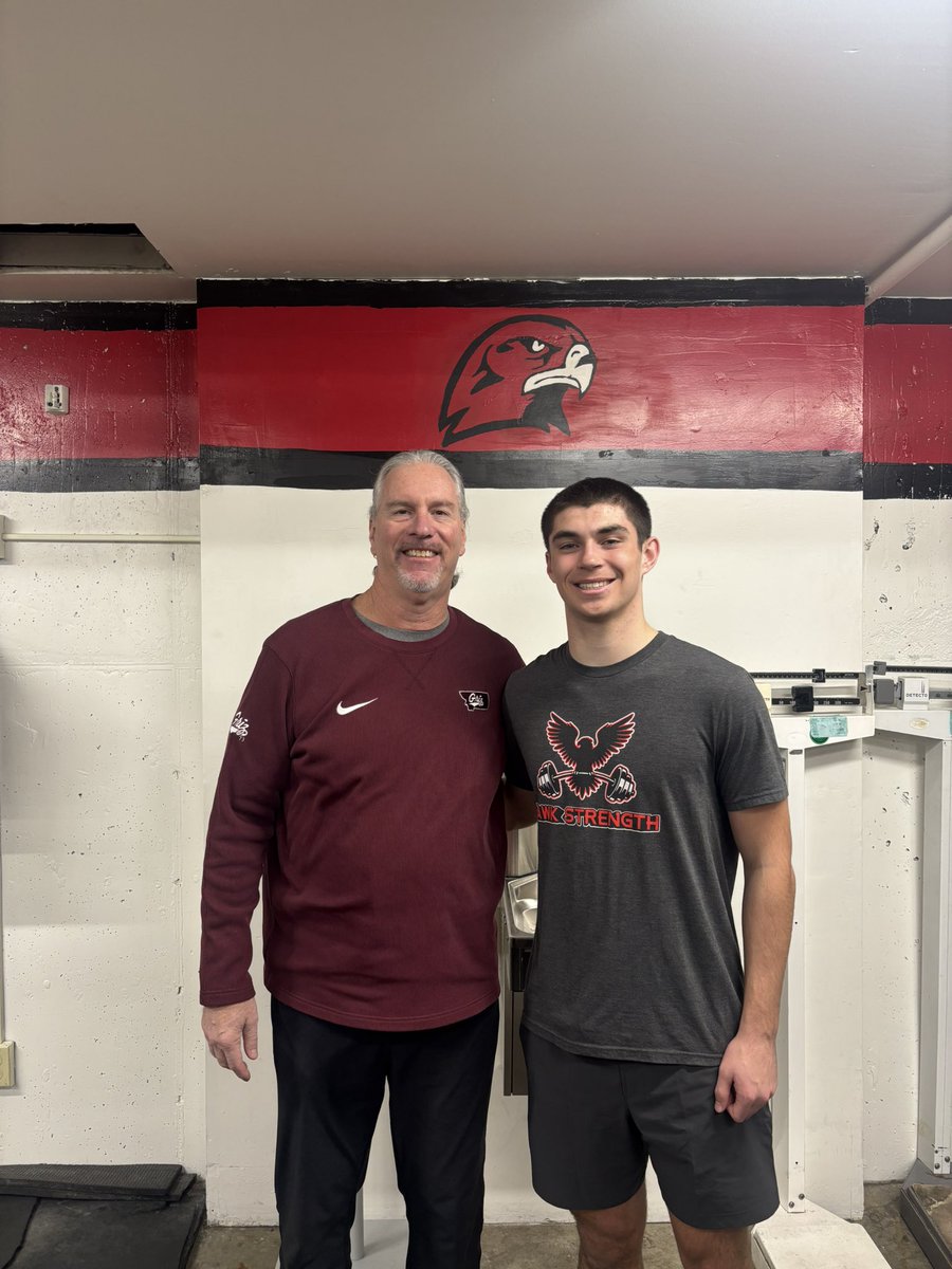 Thank you <a href="/PhenicieRo53154/">Rob Phenicie</a> for coming in today to talk! Can’t wait to come out for Junior day! <a href="/MontanaGrizFB/">Montana Griz Football</a> <a href="/hawkfb_bhs/">Hawk Football</a>