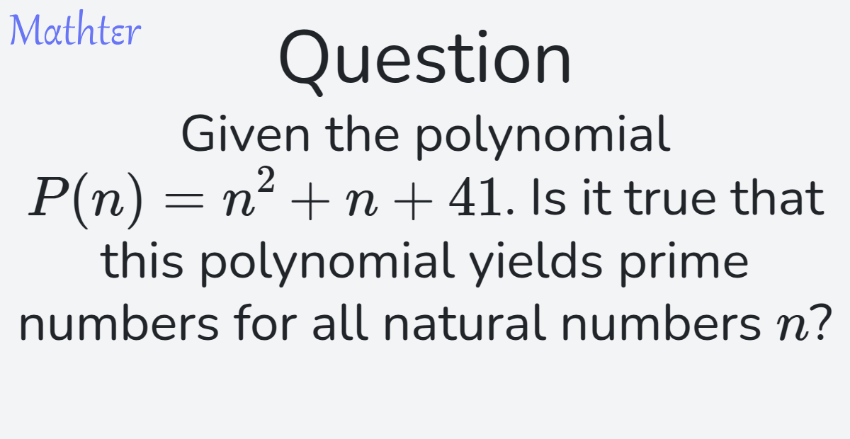 MathterRiddler's tweet photo. Puzzle from the Mathter website: https://t.co/Na1QKeO2O9 
#Puzzle #PrimeNumbers #Algebra #ConstructinganExampleCounterexample https://t.co/b3rUXRWk0L