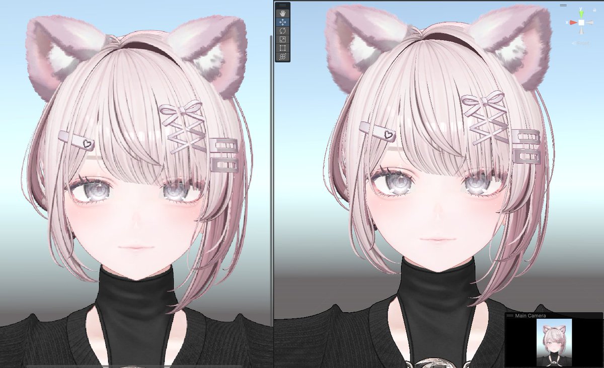 幅を出すための整形作業
もとも柔らかくていい感じなので使いたいけど
やっぱりバチッと決めたおめめもカワイイ