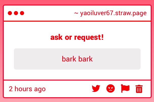 ukehaven's tweet image. arf arf

yaoiluver67.straw.page