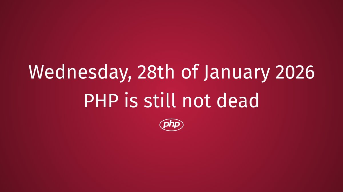 Is PHP dead? tweet media