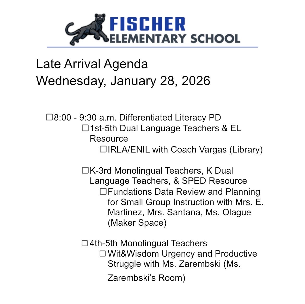 Fischer Elementary School tweet media