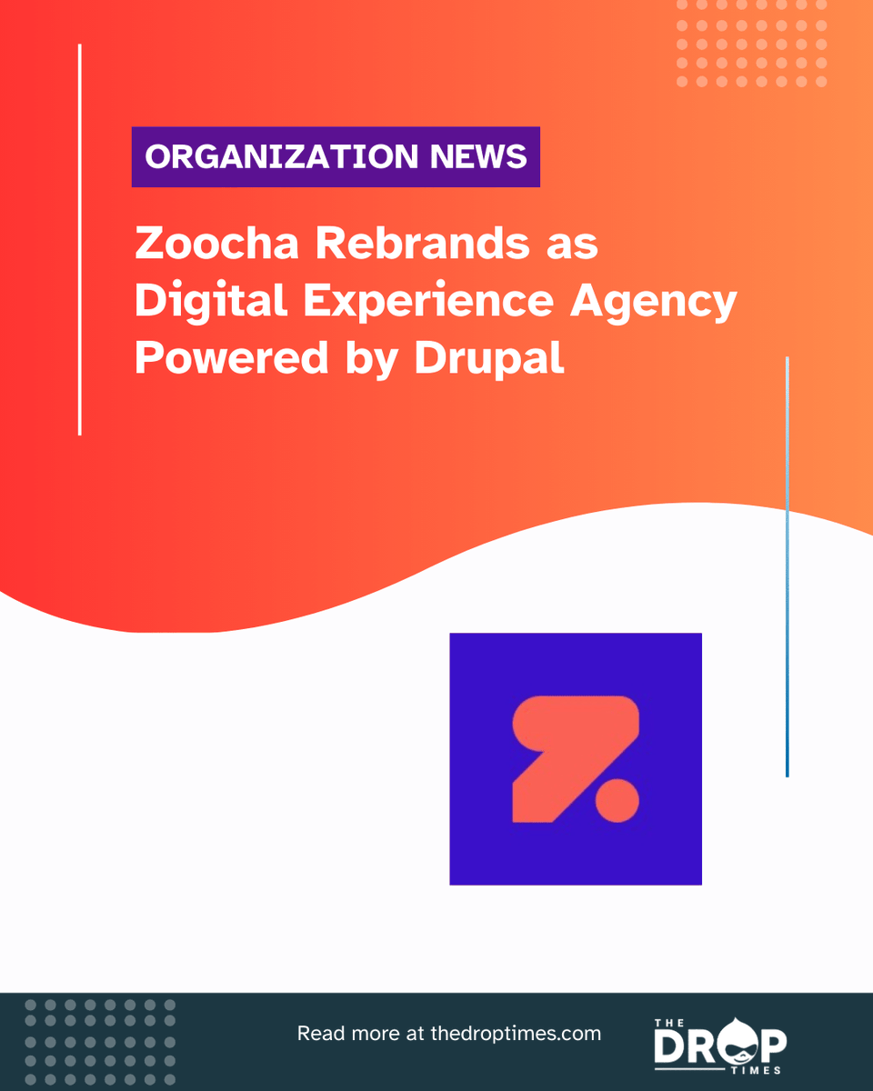 thedroptimes's tweet photo. Zoocha @Zoocha  rebrands as a digital experience agency powered by Drupal.

Driven by CX strategy and AI-era shifts, the rebrand signals broader services and people-first design.

Details here: https://t.co/Uh9Nhe6grV 

#DrupalCX #OpenSourceDesign #Zoocha #DigitalExperience https://t.co/d6tiOlpcEK