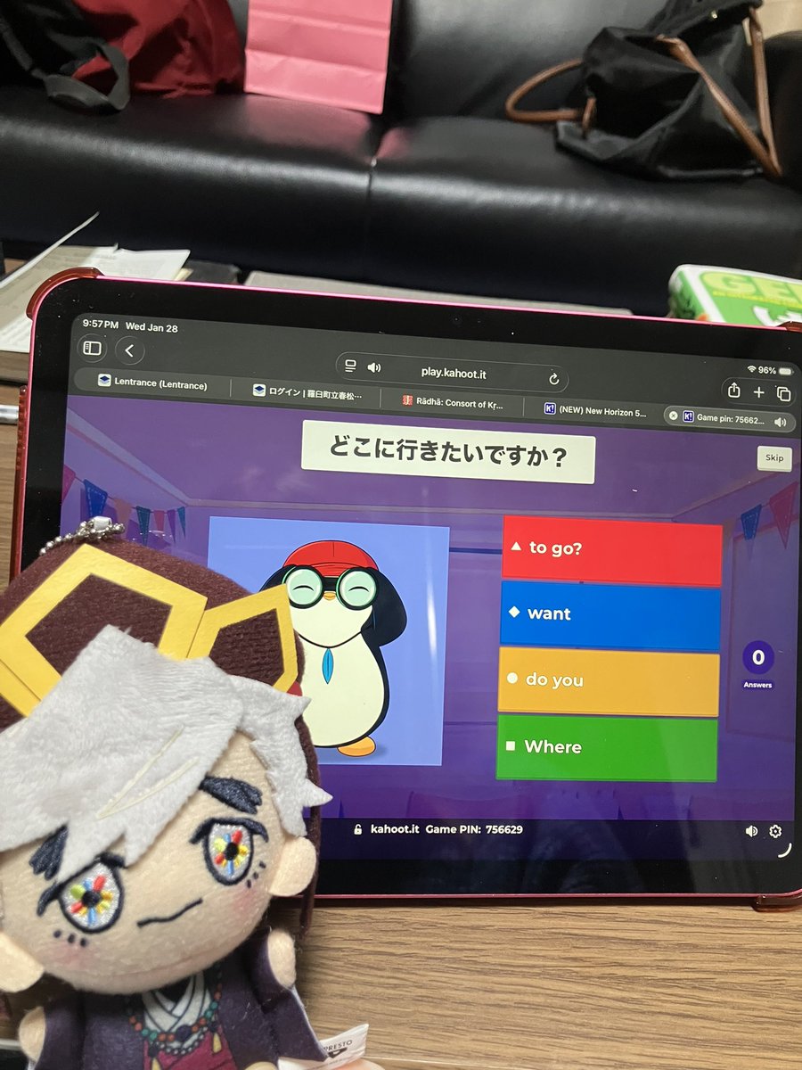 He’s learning English