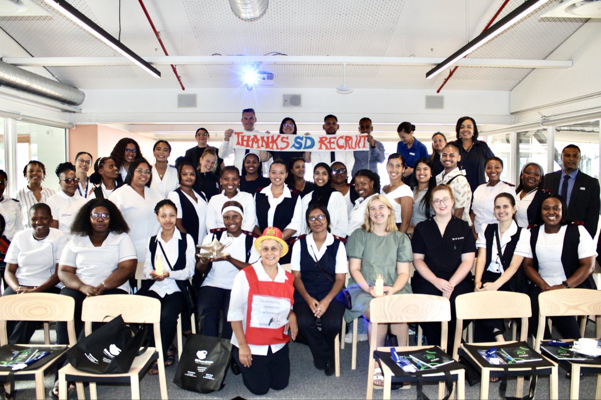 RecruitmentSd1's tweet photo. Good food. Great nurses. Even better opportunities 🩺✨ a recap of our 2026 brunch with nurses who have completed their community service ⚕️
#NurseNetworking 🤝
#ServeWithPurpose
#HealthcareCareers
#WaterfrontEvent https://t.co/w4irppHN1T