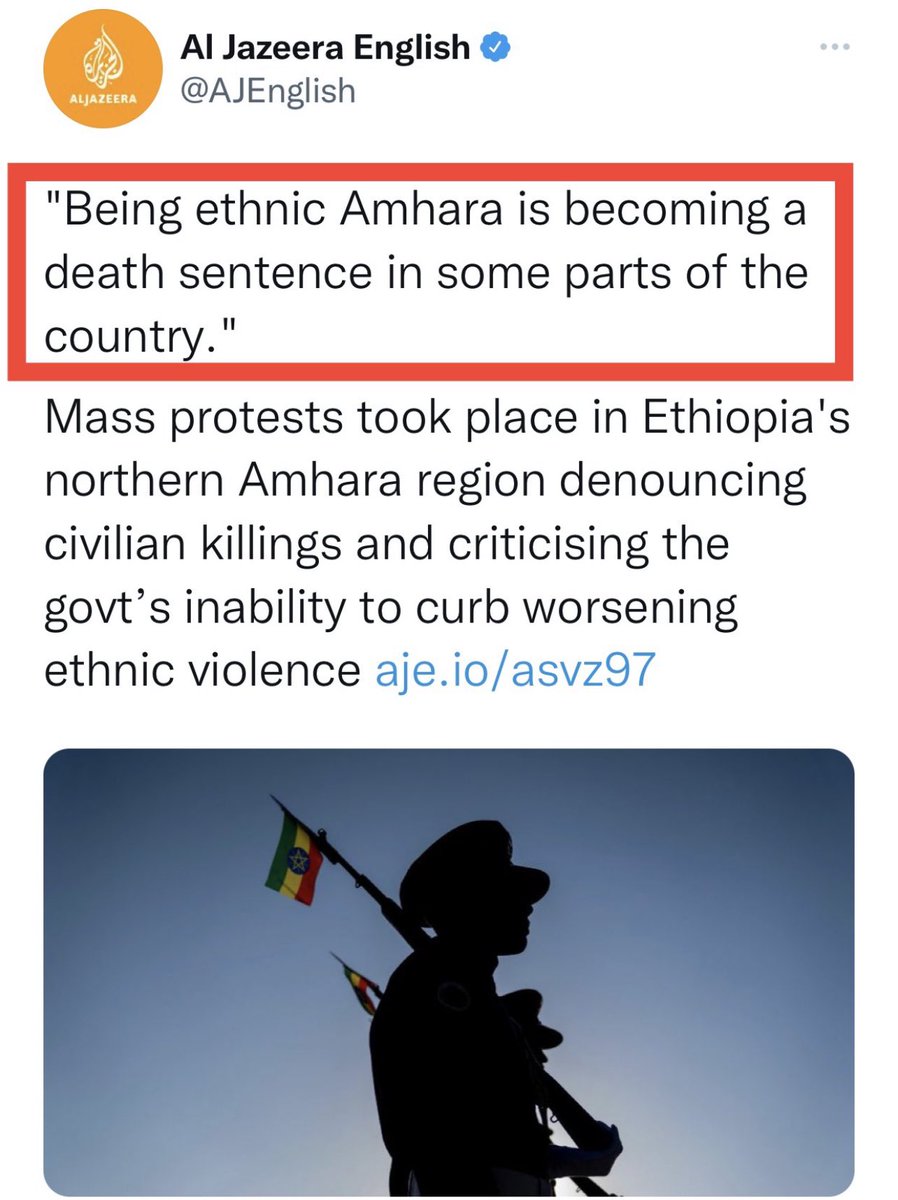 ETHDefenders's tweet image. በኢትዮጵያ ስልጣን ላይ ያለው የኩሽ ነገድ ሴማዊያን ኦርቶዶክስን እየጨፈጨፈ ነው! ዝምታችንን እንስበር ፣ በአይሁዶች ላይ የደረሰው ዘግናኝ ጭፍጨፋ በማንም ላይ መደገም የለበትም፤ የአማራ ሕዝብ አደጋ ውስጥ ነው! ዝምታችንን እንስበር!

#AmharaGenocide