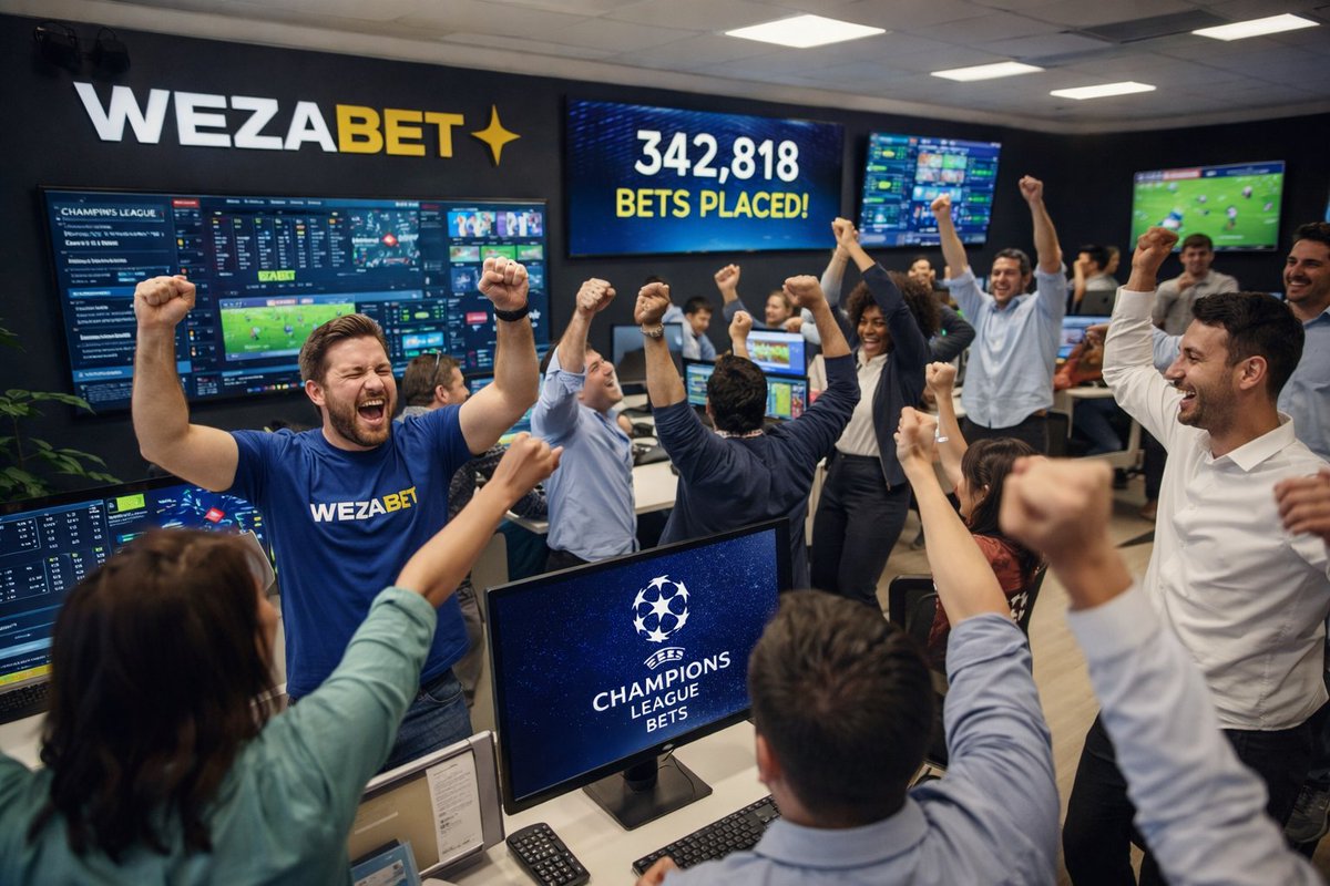 Wezabet's tweet image. Wezabet headquarters after seeing the numbers of bets on the champions league matches tonight. ✨

REPOST this if you are locked in for the #UCL tonight 🤑💰

Betting Is Addictive, Bet Responsibly | #HiiNdioInaWEZA | #Weza69