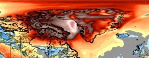 extremetemps's tweet photo. 2026 YEAR WITHOUT WINTER 

Greenland will remember for years this unexistent winter with temperatures,in the central-west,typical of October.

The monthly anomaly this January 2026 in Kitsissorsuit is close to +15C above average which is a
HISTORIC WORLD RECORD

Map:Ryan Maue https://t.co/8lwmKn64Sy